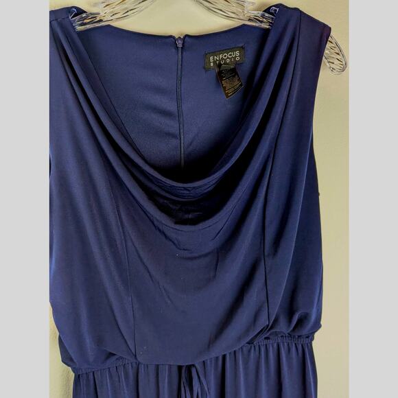 Enfocus studio Jumpsuit sz 12 Navy Bust40"Waist 28" unstretched.See Description - Picture 2 of 11